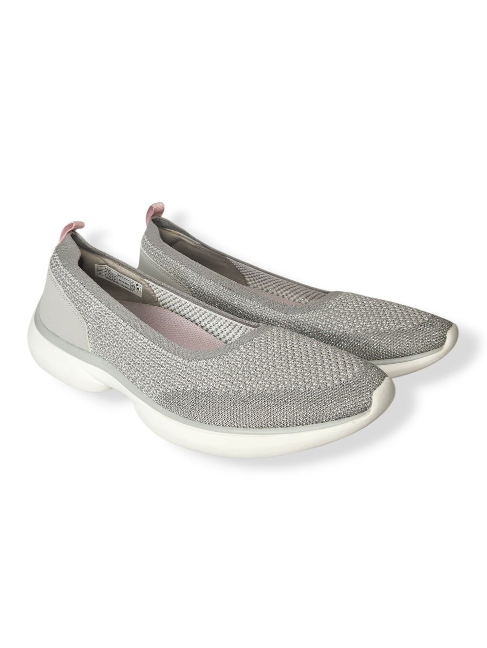 Vionic Women's Vortex Kallie Gray Knit Slip-On Flats Shoes Sneakers Size 10